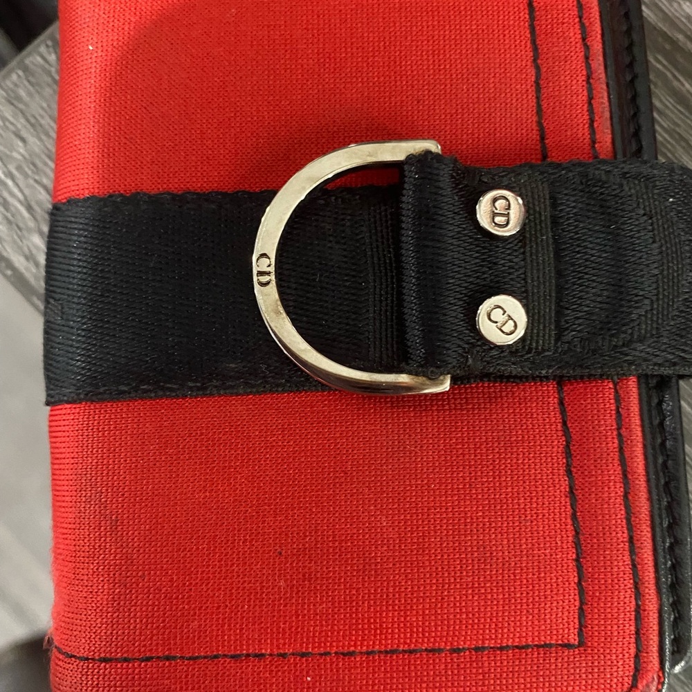 100% Authentic Christian Dior Wallet HCD Red Case Jersey